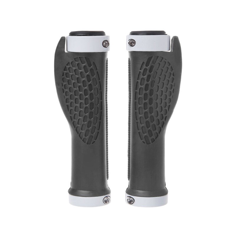 Ergonomic Bike Handle Grip Road Cycling Bicycle Anti-Skid Rubber Lock Handlebar: White