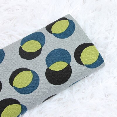 Tela de algodón grueso de para decoración del hogar, tejido de 110x45cm con estampado circular artesanal, bolsa de costura hecha a mano, mantel, cortina,: cotton Fabric 3