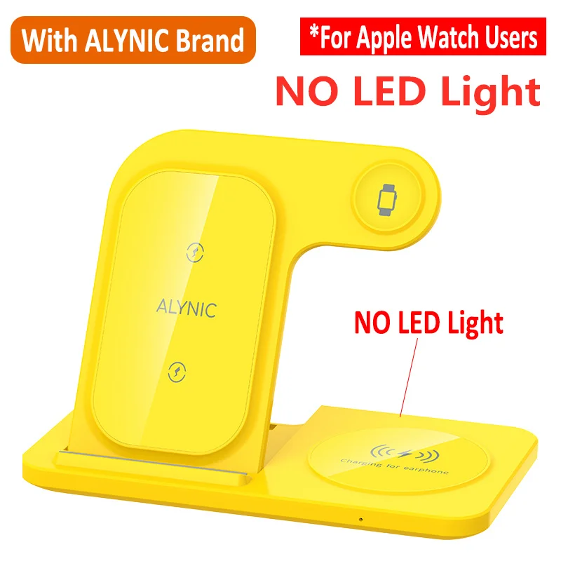 Soporte de cargador inalámbrico plegable 3 en 1 para iPhone 15 14 13 12 Pro Max Plus IWatch AirPods 3/2 soporte de base de estación de carga rápida: orange