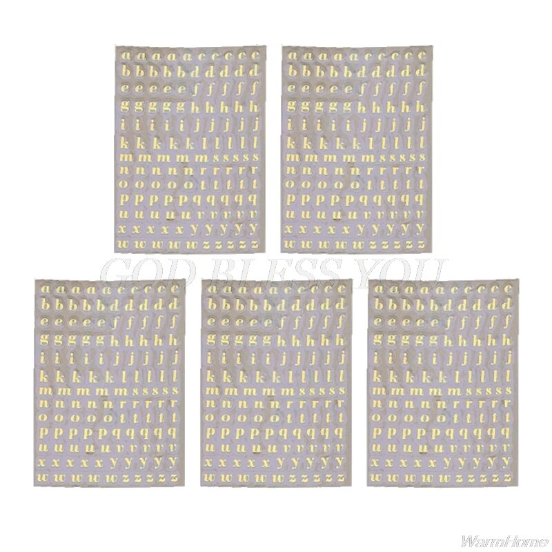 5Pcs 3mm Alphabet Letters Chunky Glitter Epoxy Resin Decorative Stickers Engkish Letters Numbers UV Epoxy Resin Fillings F20 21: GD-B