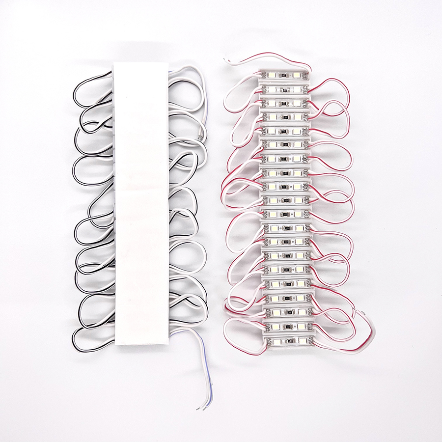 Módulos LED de 20 piezas 2835 SMD DC 12V, 2 LED de retroiluminación, IP65 resistente al agua, señal de iluminación roja, verde, azul, amarilla y blanca