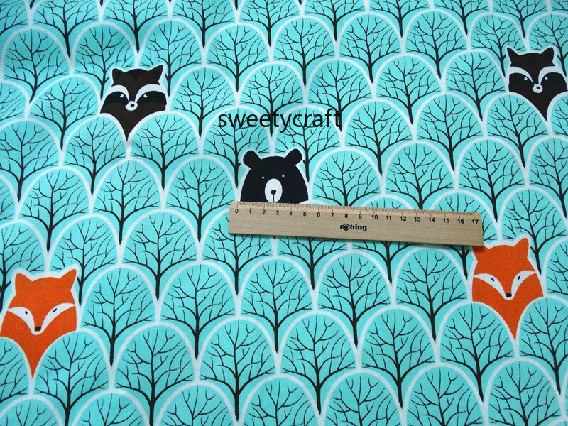 Karhupuukuviokankaat käsintehdyt tela algodon diy ompelu tilkkutäkki vauvan mekko sänky käsityöt vaatteet kudokset puuvillatvillikankaat