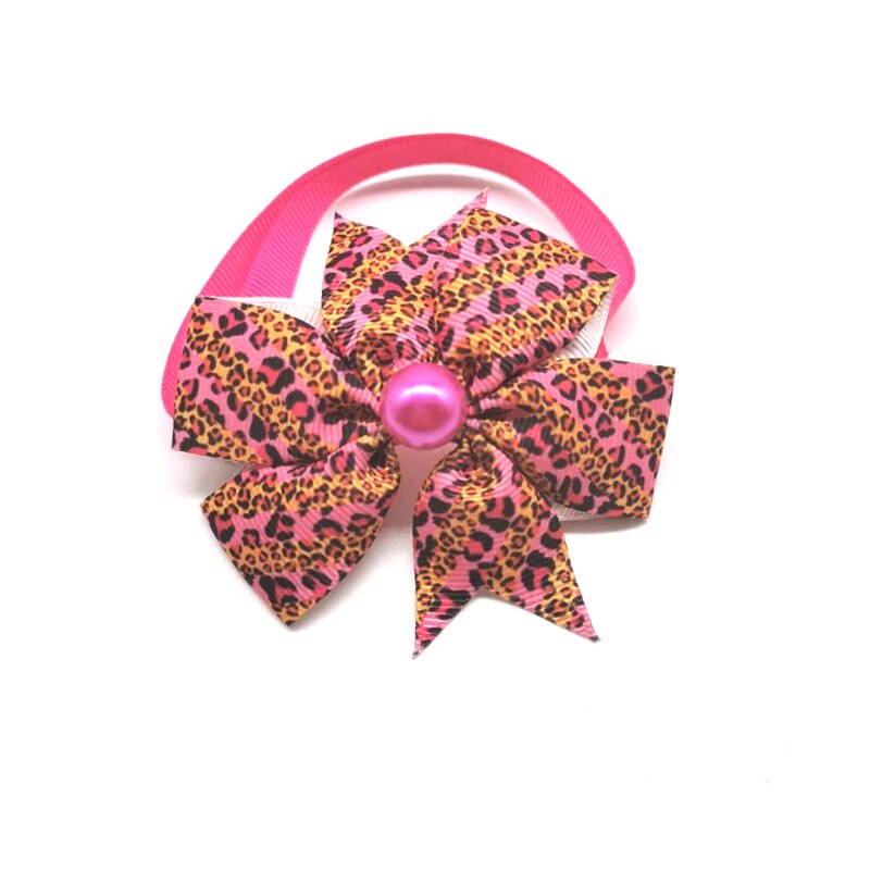 30/50 stuks luipaard strikjes voor honden, glimmende strass parels, accessoires voor kleine en middelgrote honden, strikjes, verzorgingsproducten voor honden