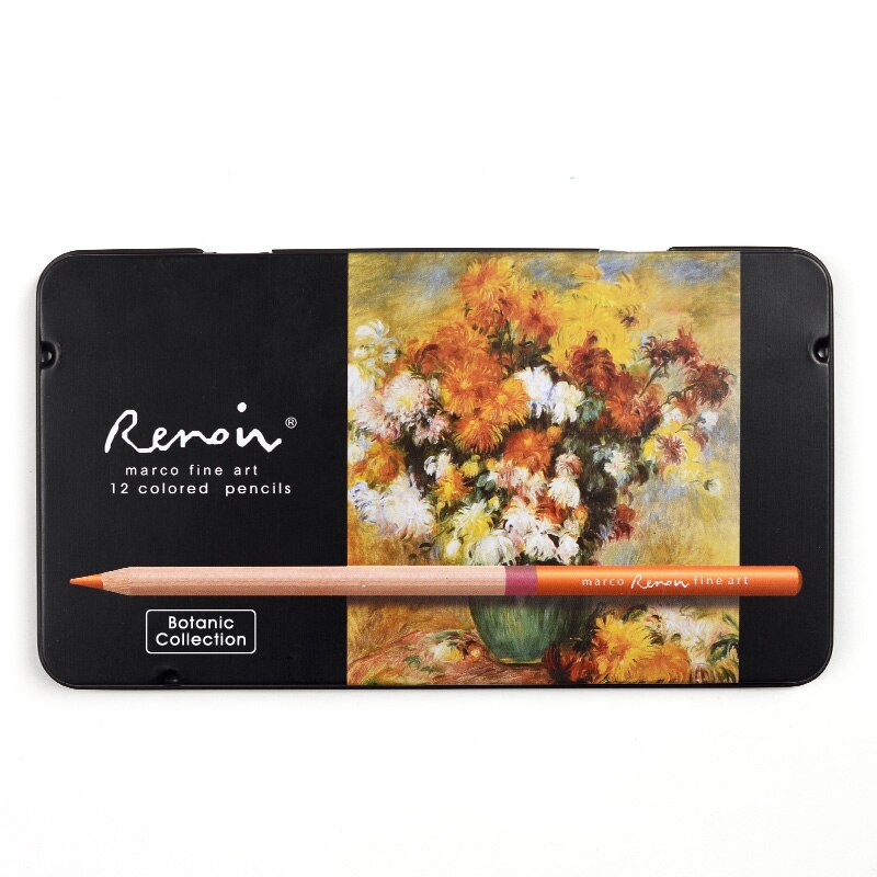 Marco Renoir 3100 3120 12/24/36/48/72/78/100/108/120 Tin Box Box Limited Edition Oil/Water-Soluble Colored Pencil Set: 3100-12TN-ZW