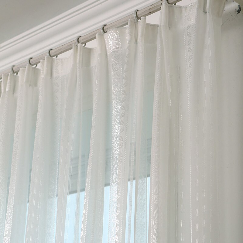 White Sheer Tulle Curtains for Bedroom Jinya Home ... – Grandado