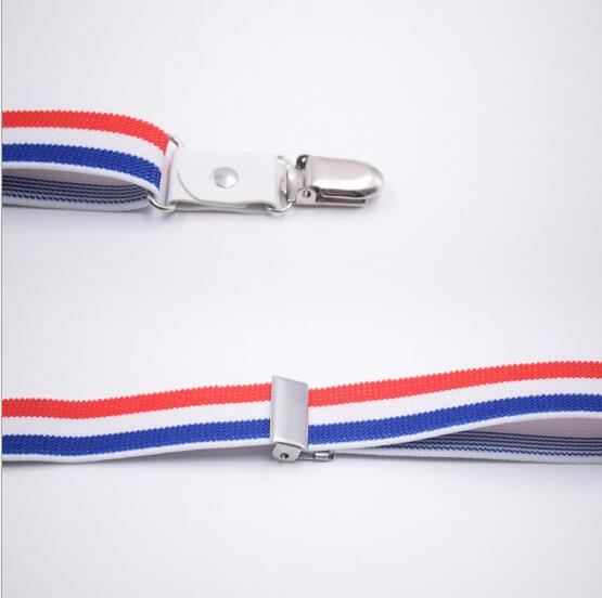 2.5CM Striped Child Strap Clip Three Clip Y Type Suspender