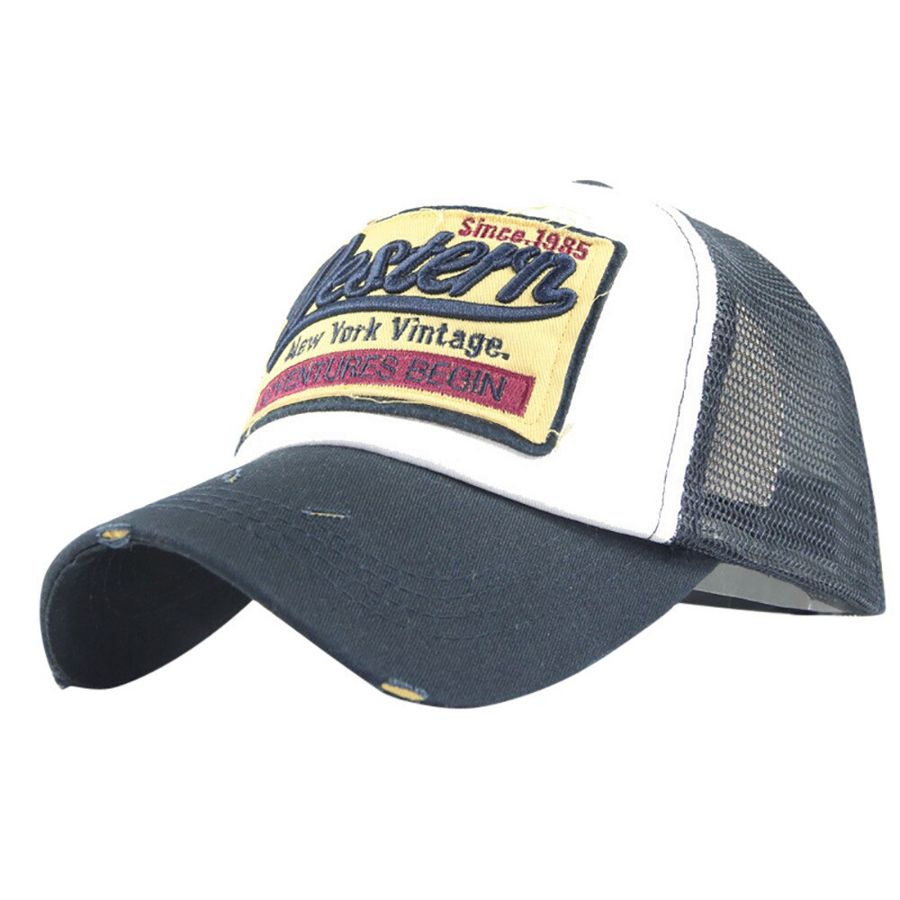 Gorras de béisbol bordadas para hombre y mujer, gorros de béisbol unisex, de algodón Multicolor, malla con letras bordadas, unisex