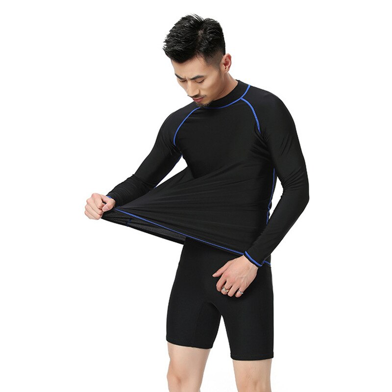 Men's Tight Swimming Diving Suit Lycra Suit Super Elastic Diving Long Sleeve Surfing Snorkeling Quick-Drying Sportswear