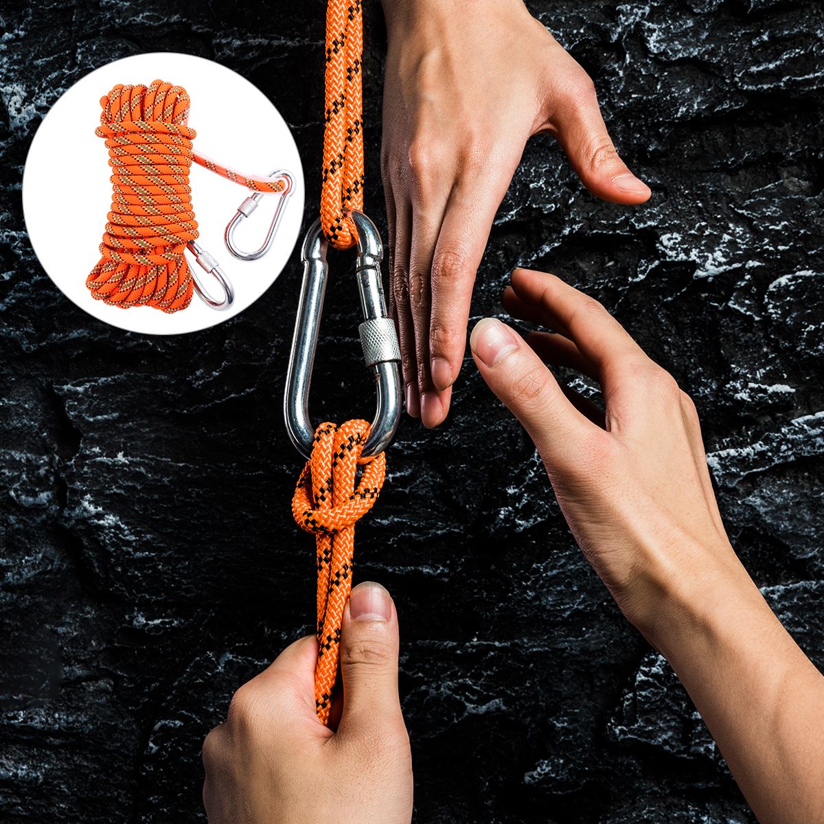 10M High Strength Polyester Escape Safety Rope Practical Outdoor Climbing Rope