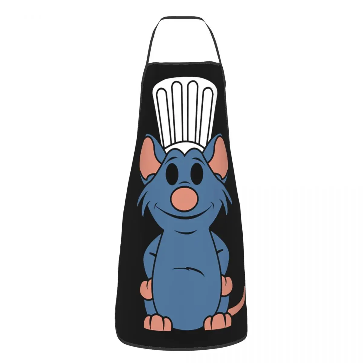 Gran Chef Ratatouille Remy delantal Cocina Chef cocinar hornear babero hombres mujeres cualquier persona puede cocinar Tablier cocina para pintar: Negro
