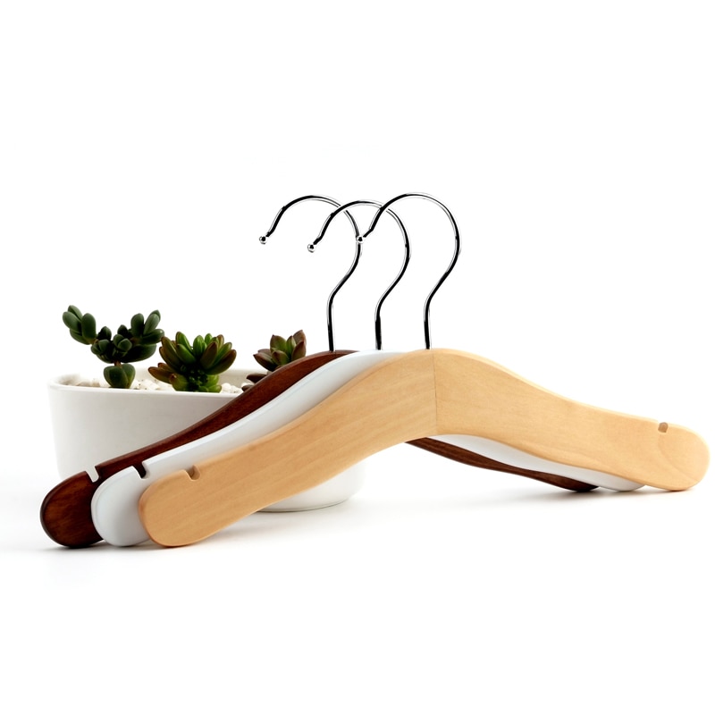 10 stks/partij Kind houten hanger kledingrek babykleertjes rek houten hangers voor kleding