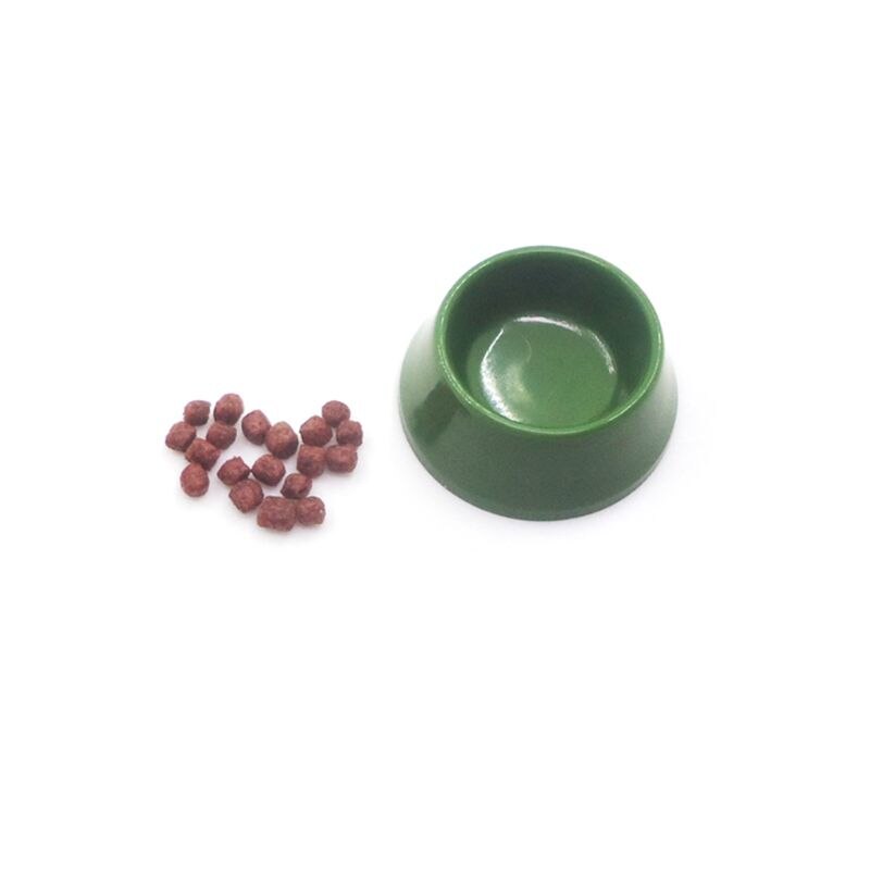 1/12 Dollhouse Miniature Pet Dog Cat Food On Bowl Kitchen Garden Decor Doll House Accessories 40JC