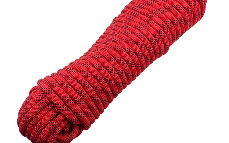 Professionele 10M Outdoor Klimmen Touw Hoge Sterkte Cord Veiligheid Touwen Wandelen Accessoire 10Mm Diameter 15KN Gestreepte Gesp
