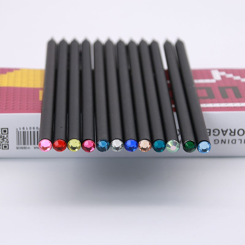 ! 12 Pieces Black Wooden Pencil HB Drawing Writing With Pencil Pencil Childrens Office Writing Supplies