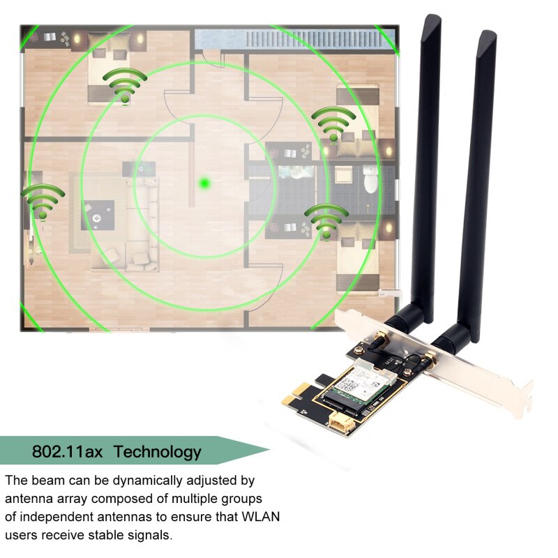 Tri Band Intel AX210 drahtlose AX210NGW 5374Mbps 802,11 AX drahtlose Wi-Fi 6 AX200 ist geeignet für Intel 8265NGW / 9260ACM. 2 NGFF