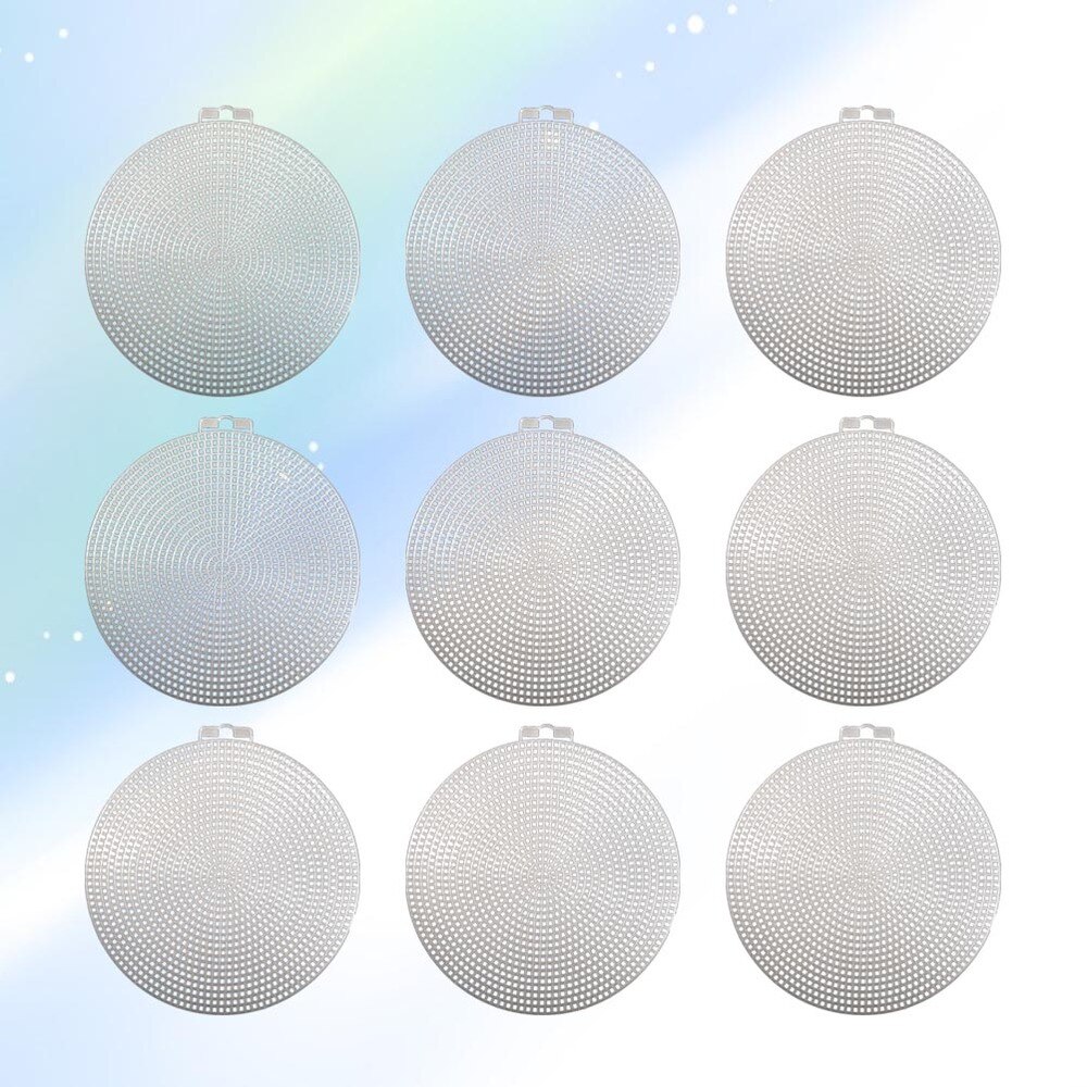 12PCS Canvas Plastic Material Durable Round Shape Plastic Canvas Mesh Board for Handicraft DIY