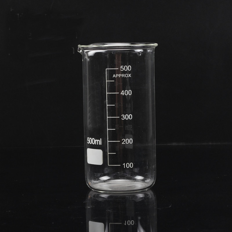 LINYEYUE 600mL Glass Beaker Tall Form Borosilicate Glass high temperature resistance Measuring Cup Beaker Laboratory Equipment