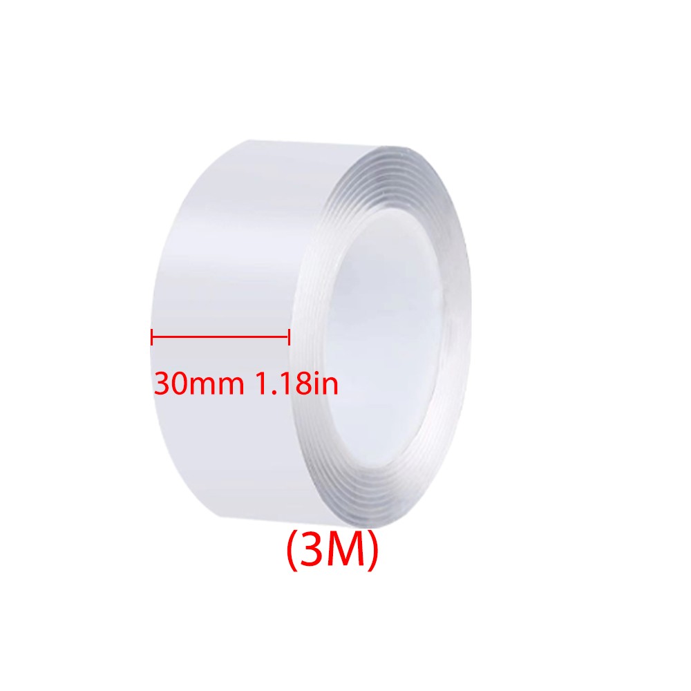 Nanotape nastro di montaggio rimovibile adesivo impugnatura riutilizzabile adesivo forte nastro biadesivo tappeto domestico poster auto: WHITE