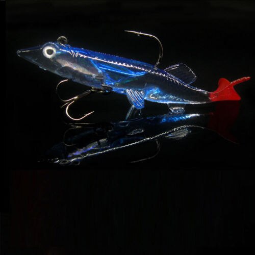 Luminous Night Minnow Carp with Hook Artificial Bait Striped Bass Fishing Lures
