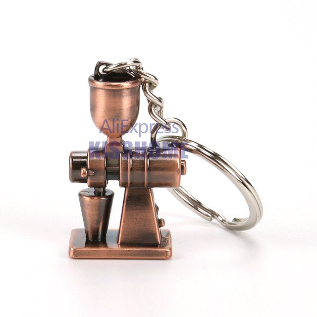 Barista Koffie Tamper Sleutelhanger - Espresso Accessoires - Draagbare Koffie - Metalen Handvat: Rood