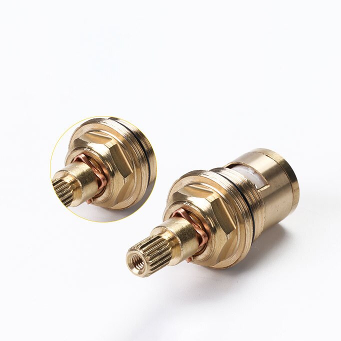 20 dentes 1/2 válvula termostática cerâmica torneira do cartucho mixer válvula ajustar a temperatura da água de bronze acessórios da cozinha estável