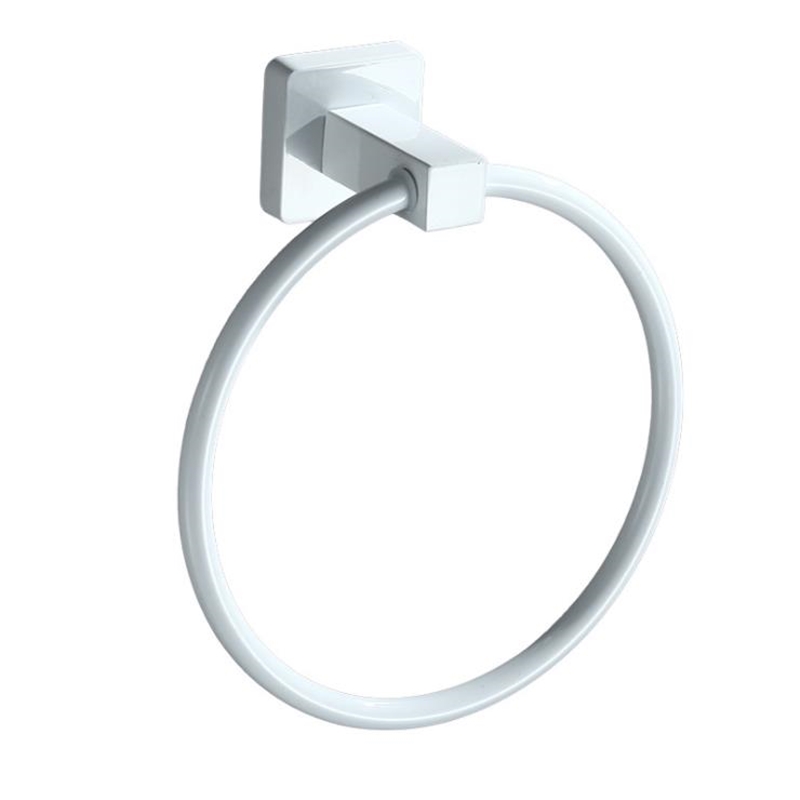 304 Roestvrij Staal Handdoek Ring Handdoek Opknoping Ring Ronde Eenvoudige Witte Europese Badkamer Accessoires