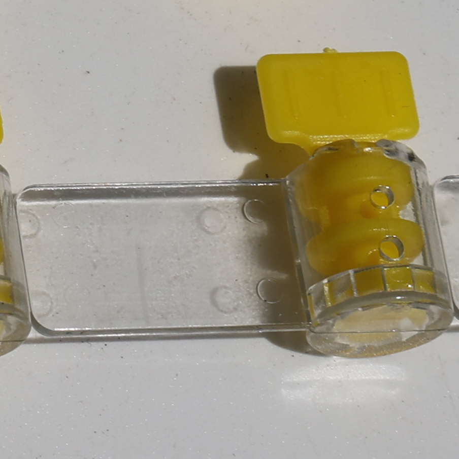 100pcs meter seals mini plastic seals /one thousand a / larser printing company signs and number: Yellow