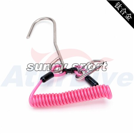 Ze stopu tytanu nurkowanie z aparatem tlenowym podwójne lub pojedyncze podwójne ze stali nierdzewnej Reef Drift hak z liniami i hak do prądu DiveUnderwater: Single pink