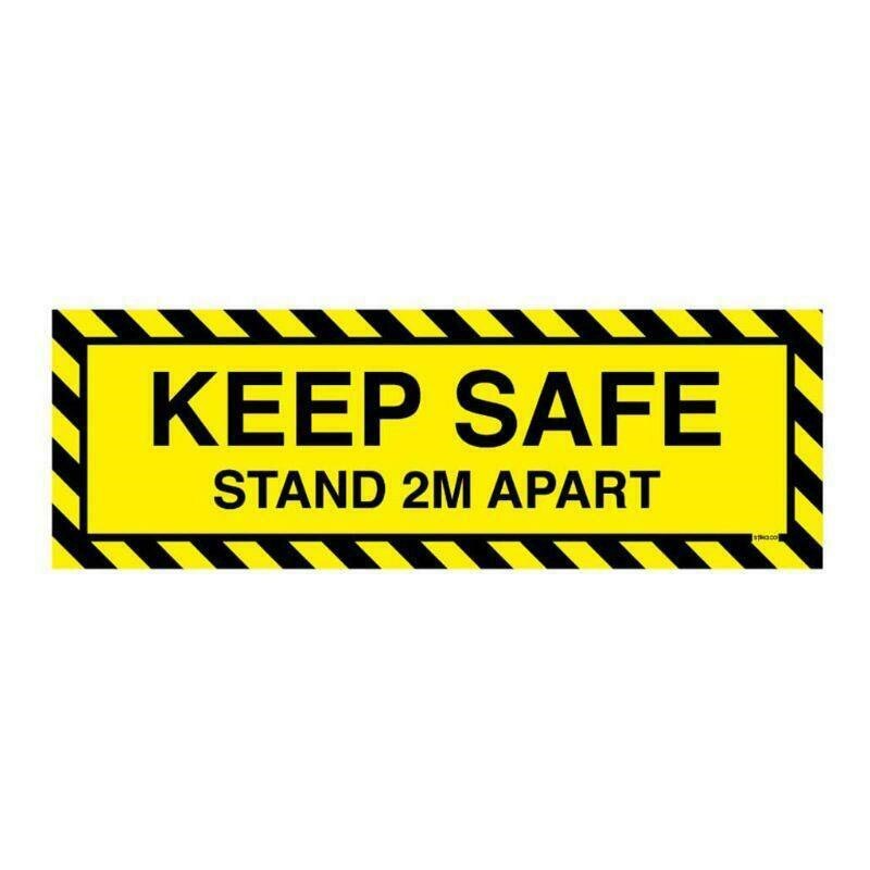 Social Distancing Floor Decals Safety Floor Sign Marker Poster Maintain 2M Distance Sign Sticker For Crowd Control Guidance