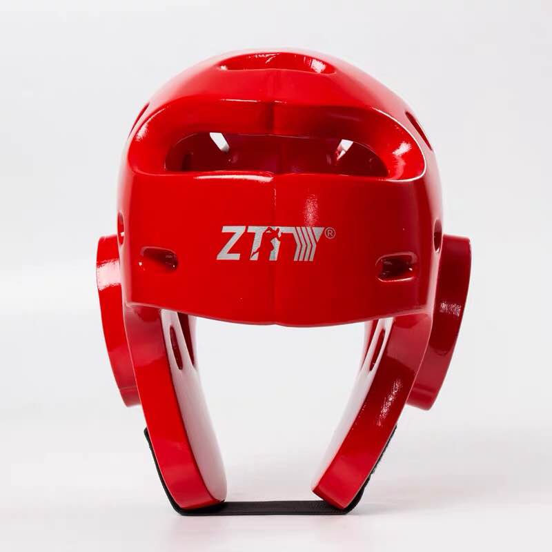 Taekwondo nakrycia głowy pogrubienie karate kask dorosłych dzieci Sanda boks szkolenia kask Muay Thai ochronny sprzęt nakrycia głowy: red no face mask / Xl