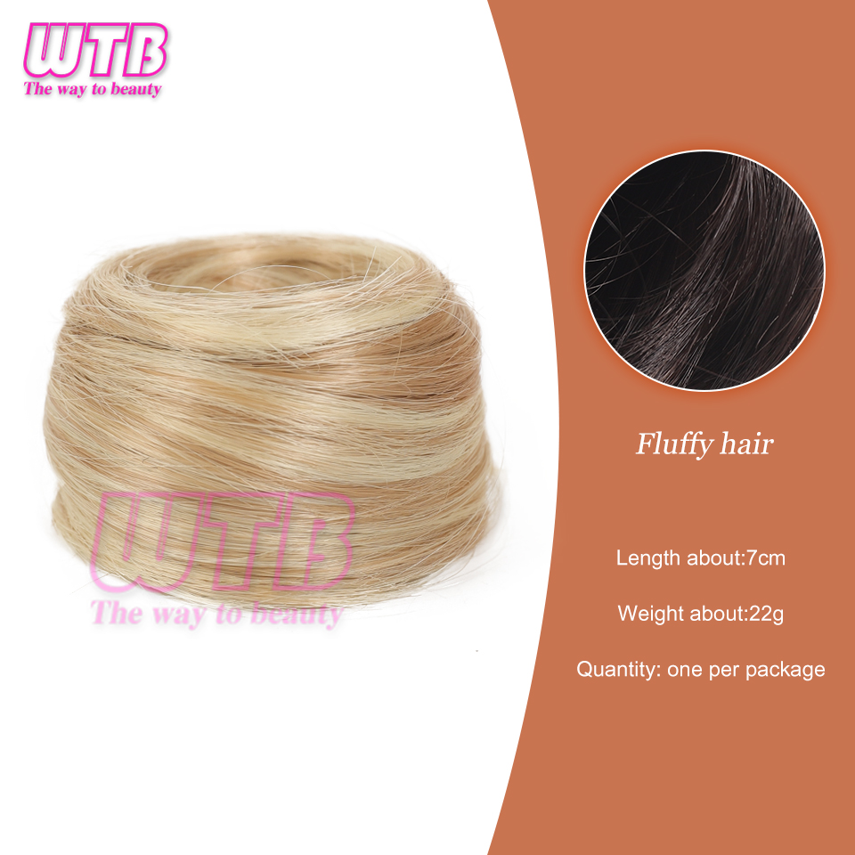 Synthetic Hair Messy Bun Hair Piece Bun Fluffy Elastic Rubber Band Suitable For Women To Wear: Not Dyed