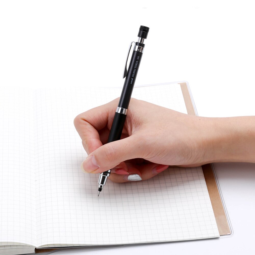 UNI Mechanical Pencil 0.5mm Metal Handshake Kuru Toga Automatic Rotation M5-1017 Sketch Hand Drawing 2B/HB