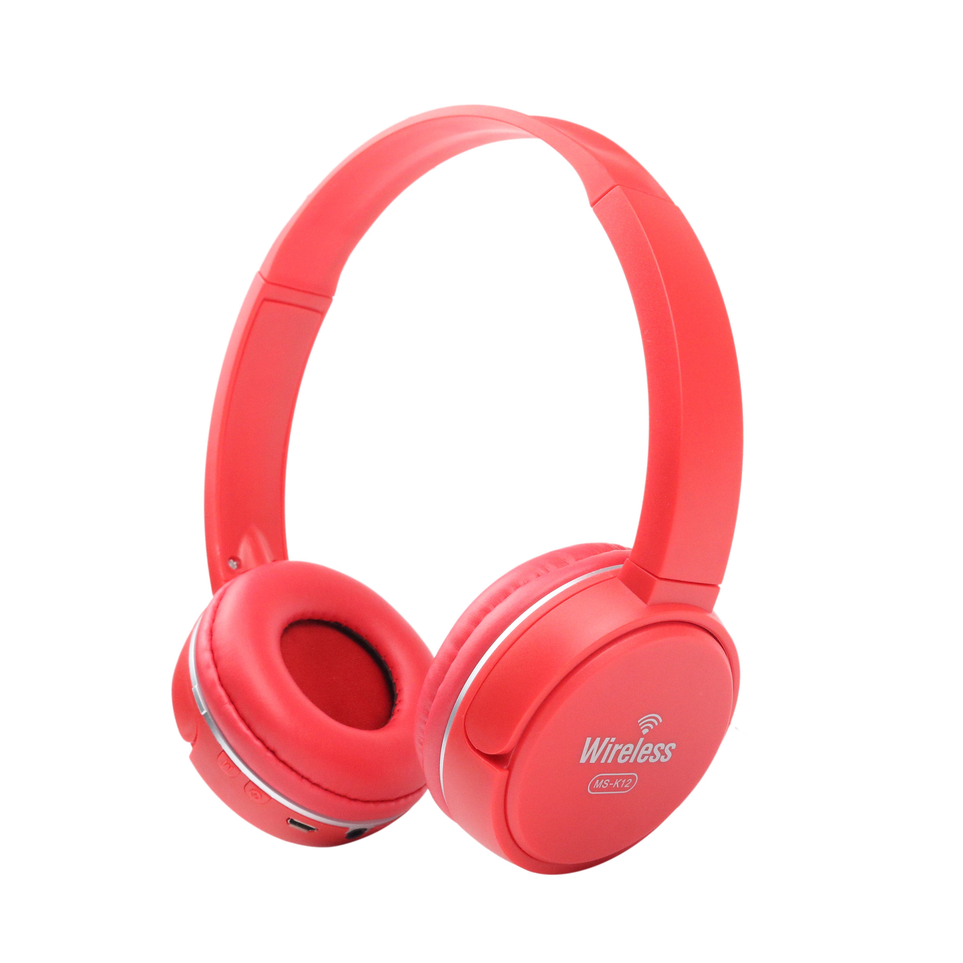 PHOMAX Wireless Headphones Bluetooth Headset Earphone Deep Bass Headphones With Mic TF Card For Ipad Mobile Phone: Red