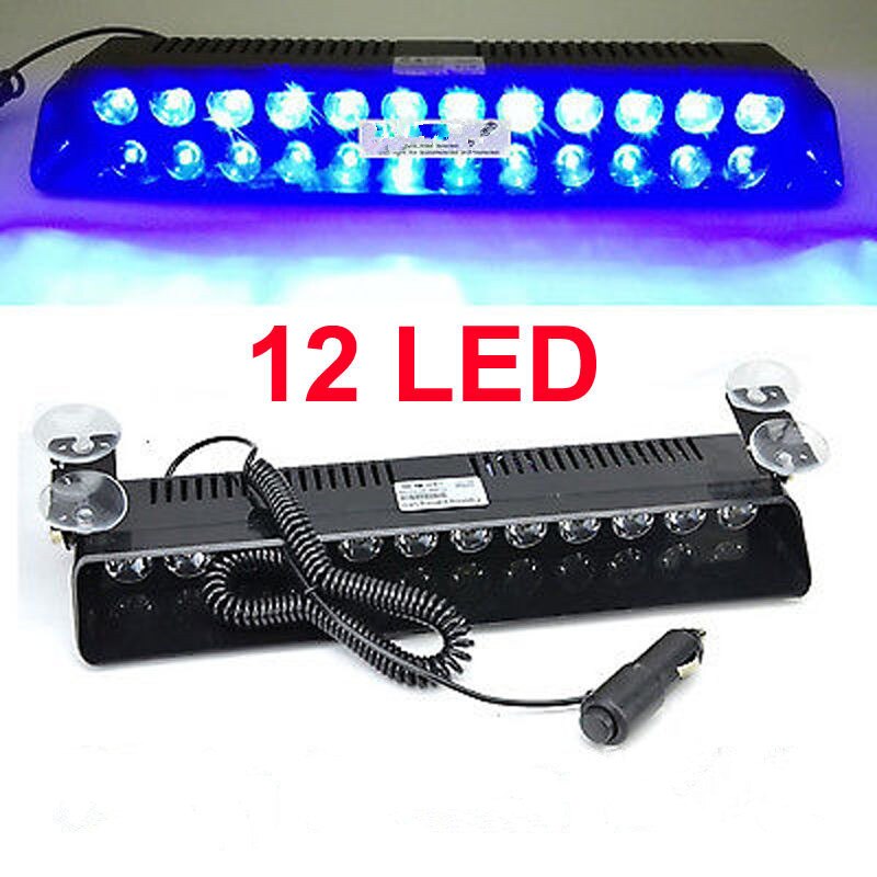 CYAN SOIL BAY coche-estilo Universial brillante 12 LED estroboscópico luces intermitentes ambulancia coche camión emergencia barra de luz rojo