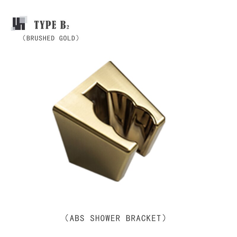 Hand Held Shower Head Holder Wall Mount Hand Shower Sprayer Holder ABS Bracket Bathroom Rose Gold Grey Chrome Shower Replacement: Type B2 Brushed Gold