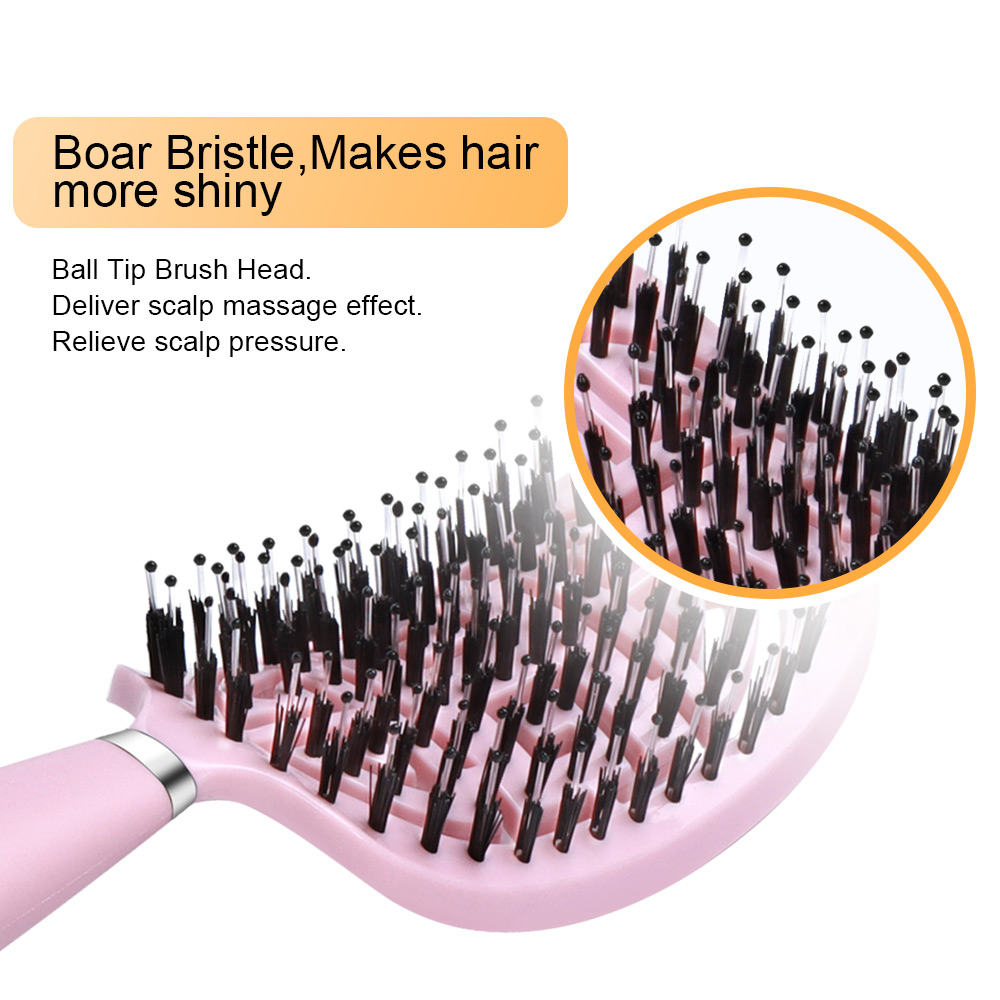 Denman Bürste Wildschweinborsten Haarbürste Kamm Kopfhaut Massage Haarbürste Frauen Lockige Detangler Styling Werkzeuge für Damen Haarbürste
