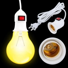 Duurzaam E27 Licht Houder Lamphouder Met Schakelaar Moderne Kabel Cord Plug Decoratie Universele 230 Cm Wit Thuis Lamp Houder