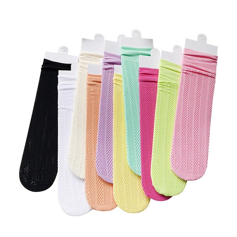 Sommer neue dünne freundlicher socke aushöhlen Gittergewebe socken freundlicher Süssigkeit farbe crus Anti-moskito socken der mädchen calcetines