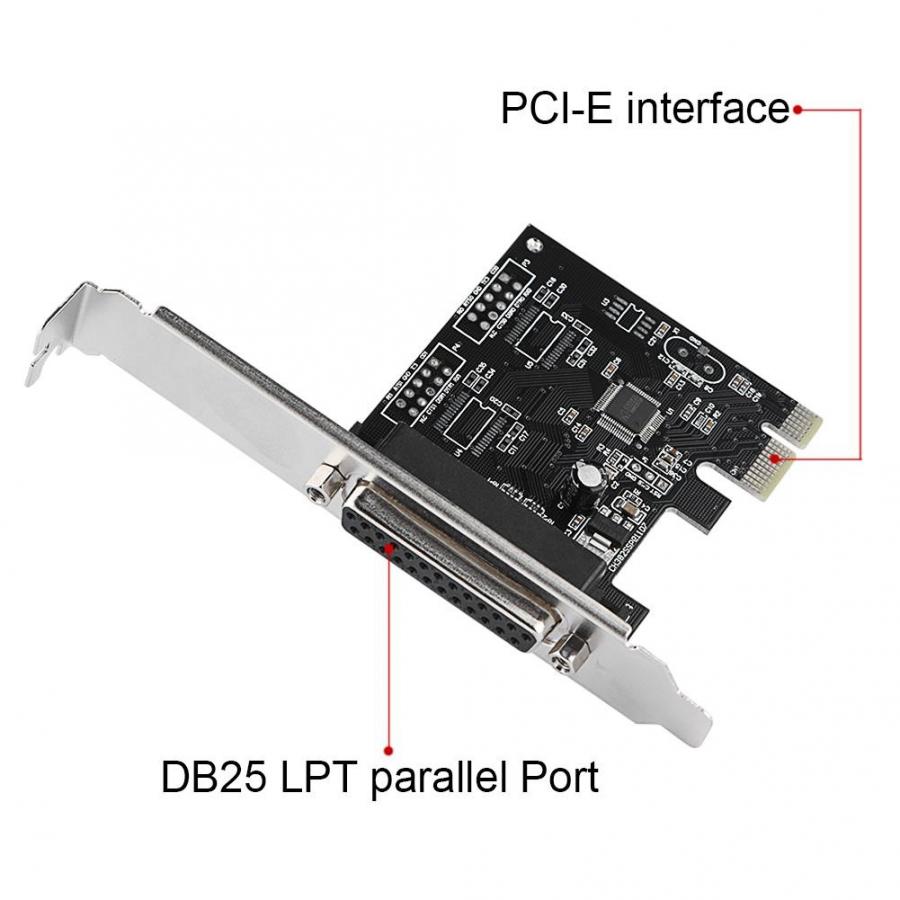 Pcie Naar Parallelle Poort Kaart Print Poort Lpt Pci-E Lpt Printer Card Adapter DB25