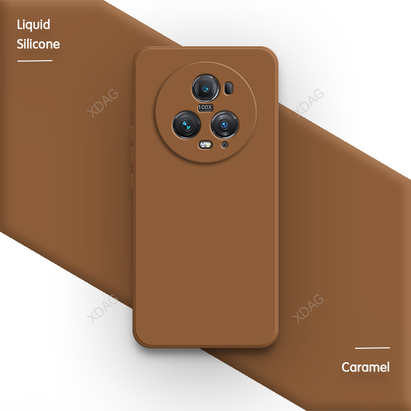 Basis origineel hoesje voor huawei honor magic 5 magic 5 pro lite 5 pro 5 lite 5g lensbescherming schokbestendige zachte vloeibare siliconen cover: Neopreen / Zilver