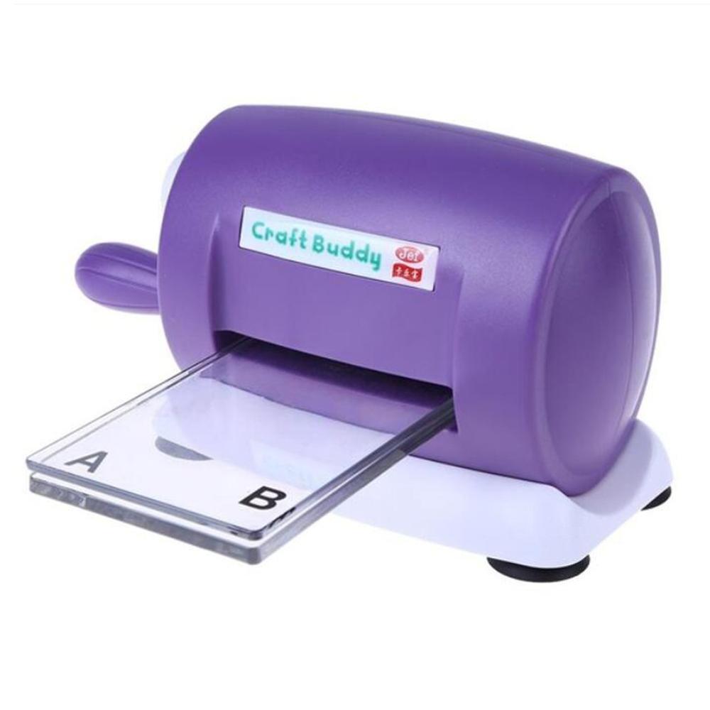 5 Color Knurling Machine Hand Diy Paper Machine Handmade Educational Diy Knife Mold Embossing Device Cutting Machine: purple
