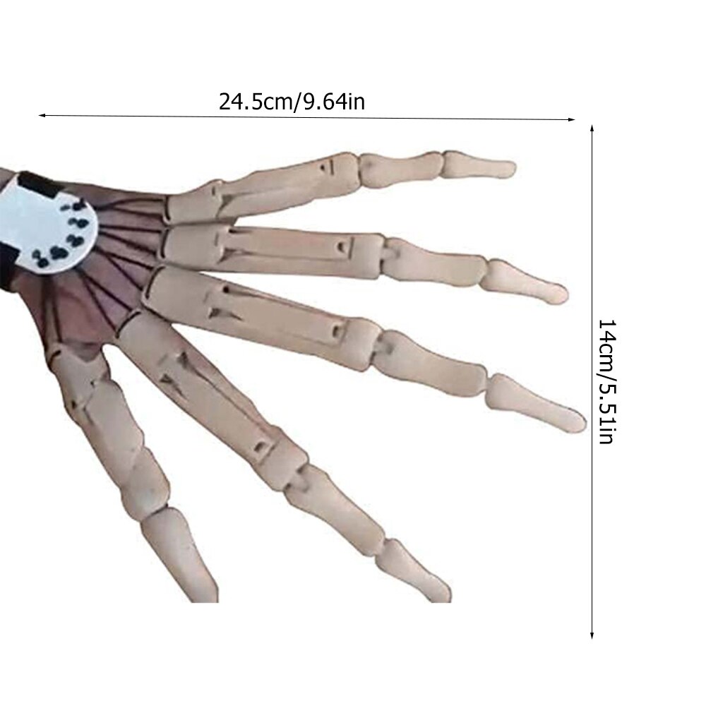 3D Printed Halloween Articulated Fingers Extensions Flexible Joints Movable Wearable Long Fingers Decoration Props Claw Cosplay