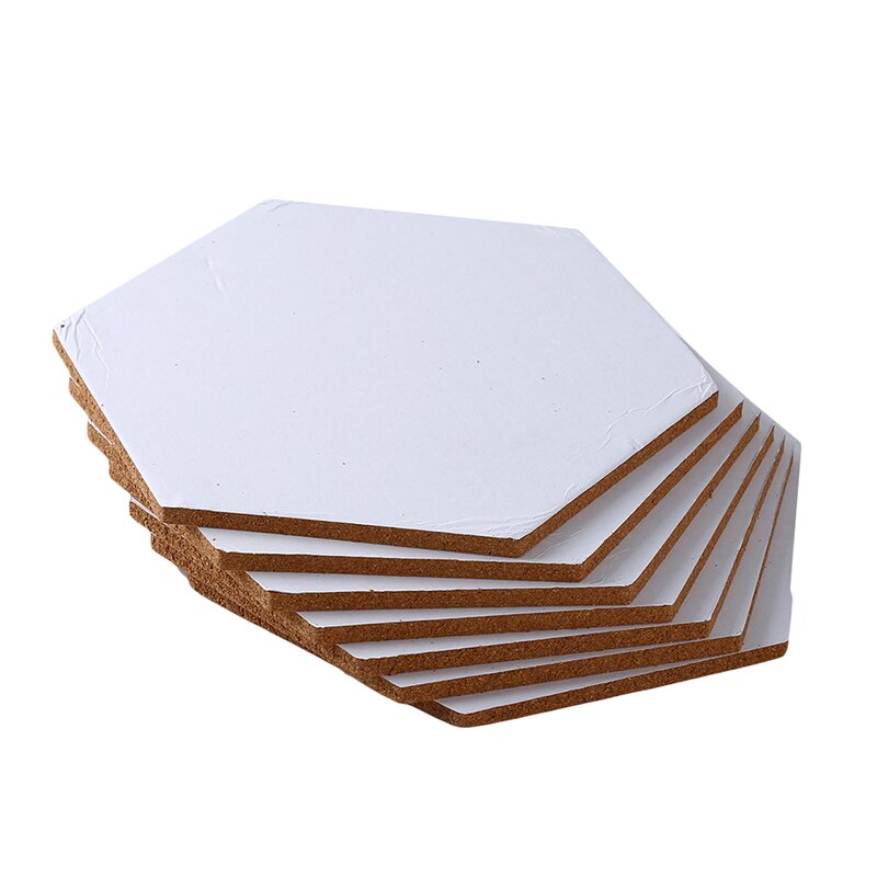 7pcs/pack Photo Frame Soft Cork Board Decoration DIY Pictures Home Decoration For Photo Soft Board Hexagonal