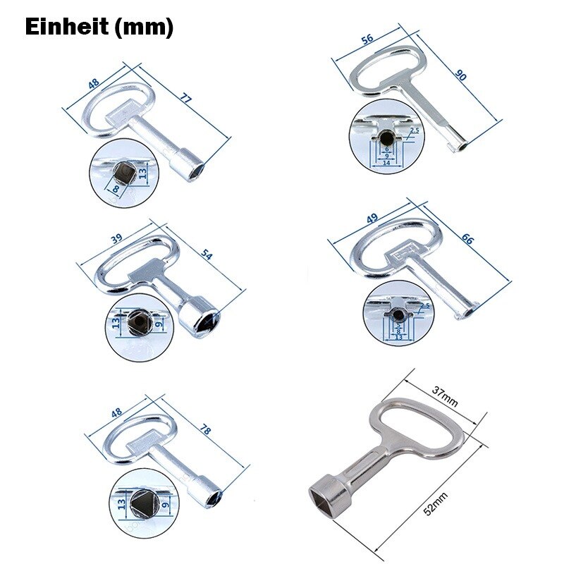 Llave Universal multifunción, llave de Metro, trenes, cerradura de puerta de ascensor, llaves de gabinete eléctricas para cerradura de Panel Triangular #, 1 ud.