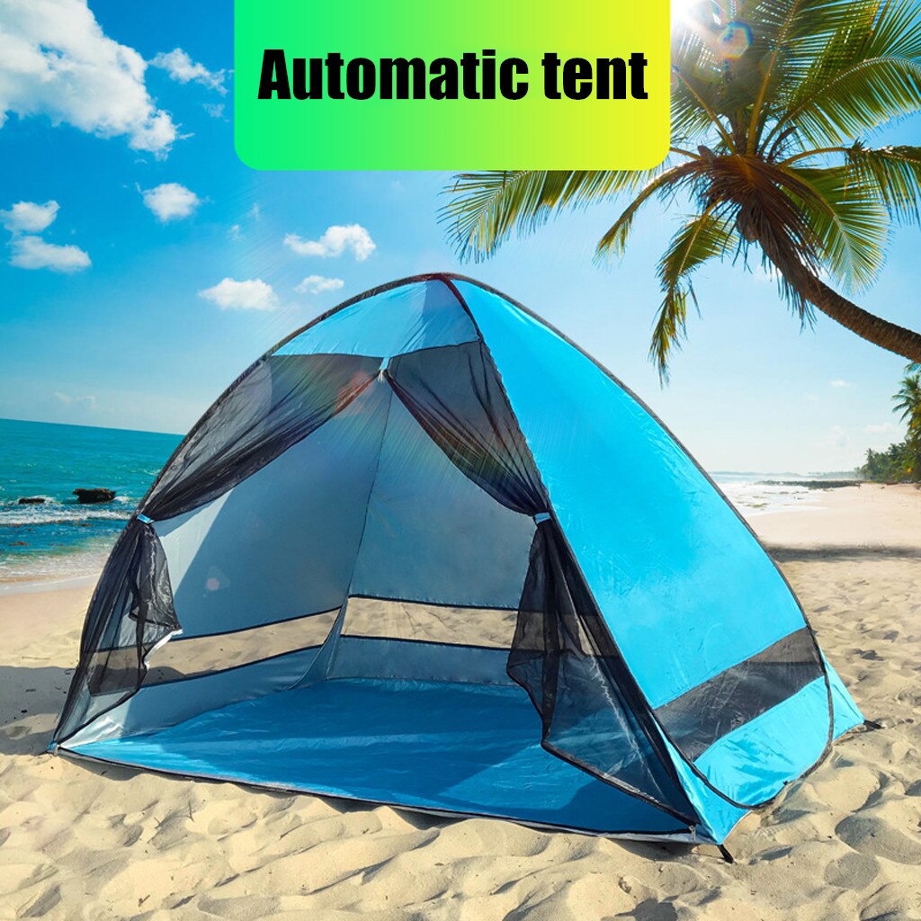 50+ UPF Portable Anti-UV Heave Up Tent Outdoor Beach Camping Fishing Hiking Shade Shelter Tent Quick and automatic opening