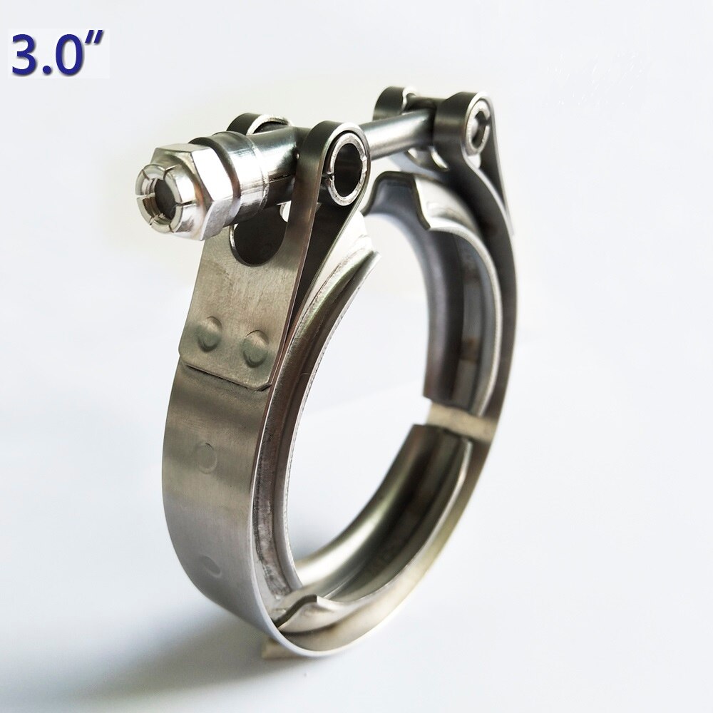 Zuczug 1.5 tum  to 6.0 tum  ss304 v band klämma med metallmutter endast för turbo avgas stuprör-klämma: 3.0 tum