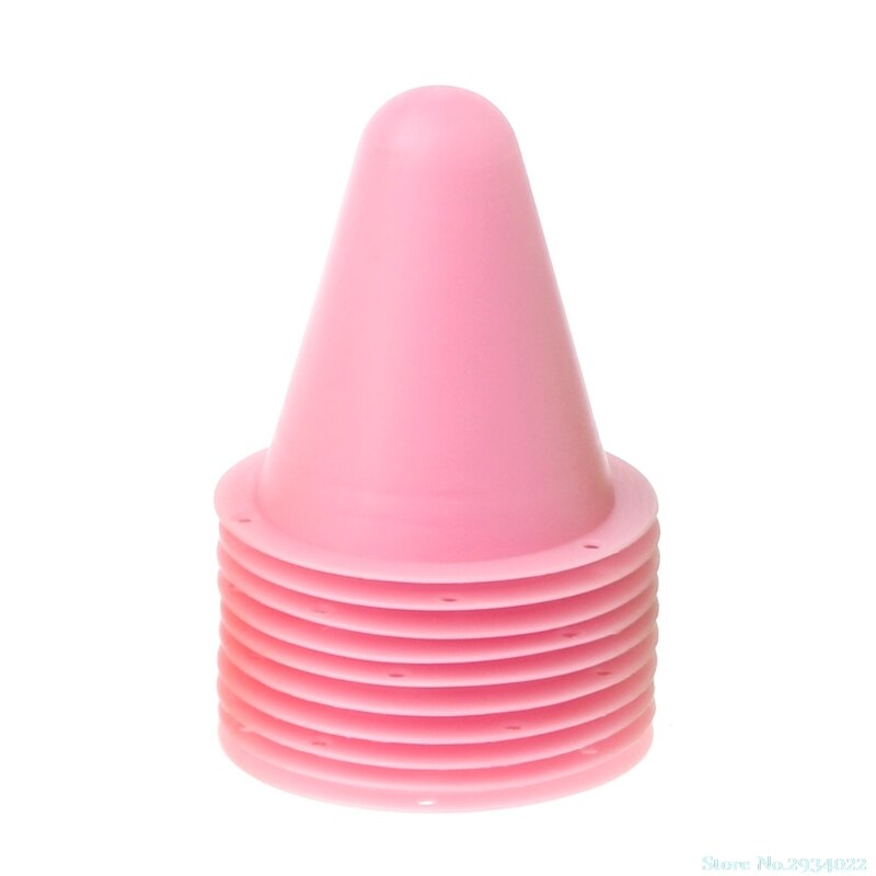 10 stück/set markierungshütchen für skateboards, rollfußball und fußballtraining, markierungsbecher: Rosa