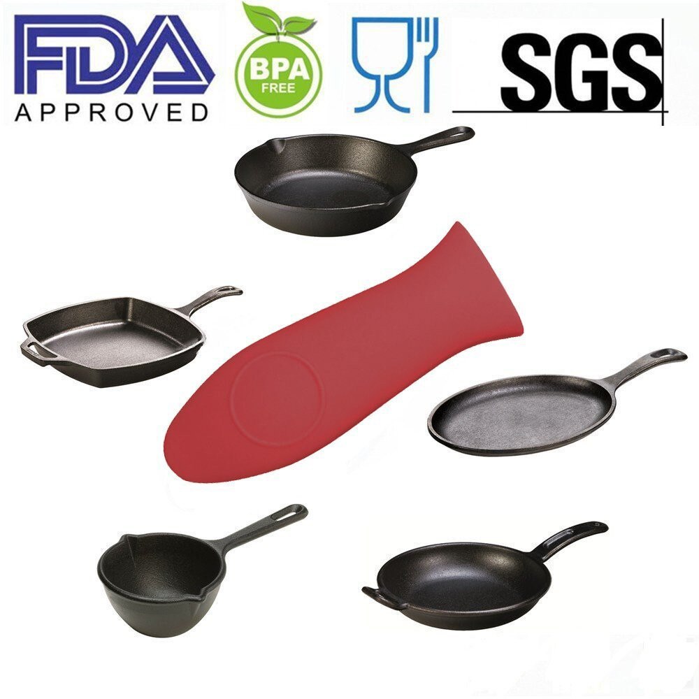 5pcs Set Durable Pan Scrapers with Silicone Handle Holder Cookware Kitchen Cleaning Oil Dirt Scraper Cleaner