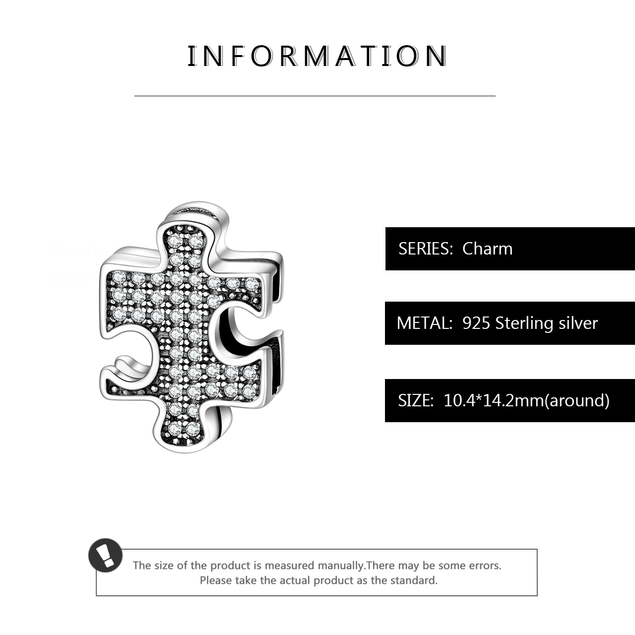 Vendita calda 925 sterlina d'argento puzzle puzzle forma del Cordone Pendenti E Ciondoli in forma Originale riflessione Braccialetto di Fascino Gioielli Fai Da Te che fanno
