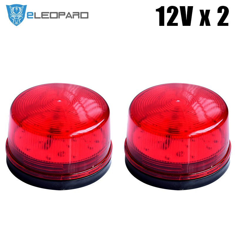 Eleopard rød led flash 12v 24v 220 sikkerhed lys alarm strobe advarsel alarm lampe singal for alarmsystem: Gul